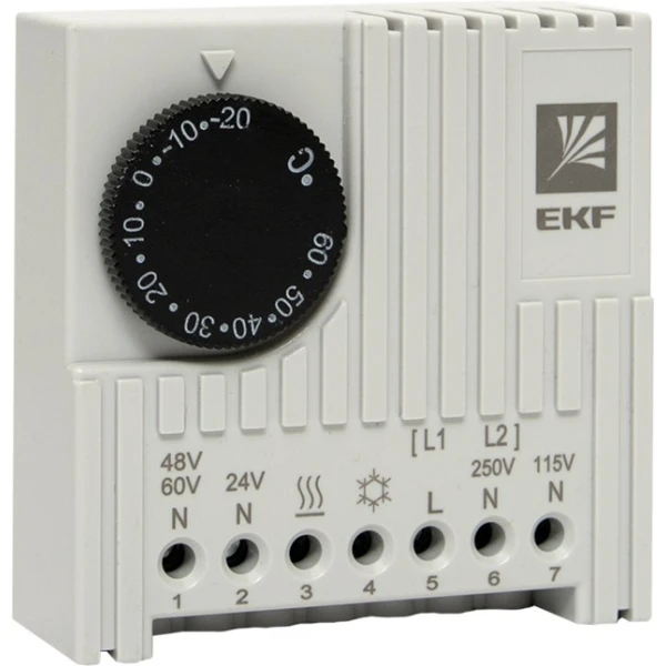 Термостат NO/NC (охлаждение/обогрев) на DIN-рейку 5-10А 230В IP20 PROxima EKF thermo-no-nc-din